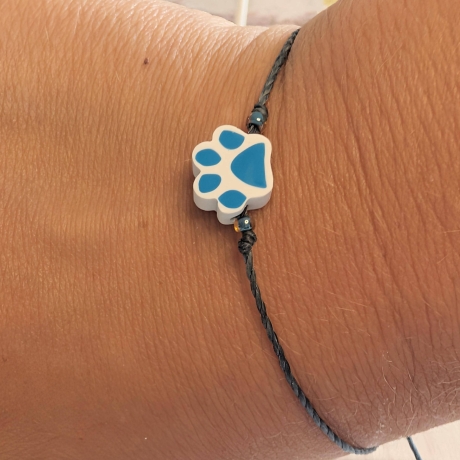 Pfoten Armband – verstellbares Armband mit Pfotenperle