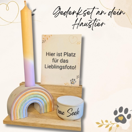 Gedenkdekoration Haustier | Regenbogenbrücke