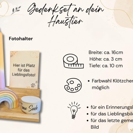 Gedenkdekoration Haustier | Regenbogenbrücke