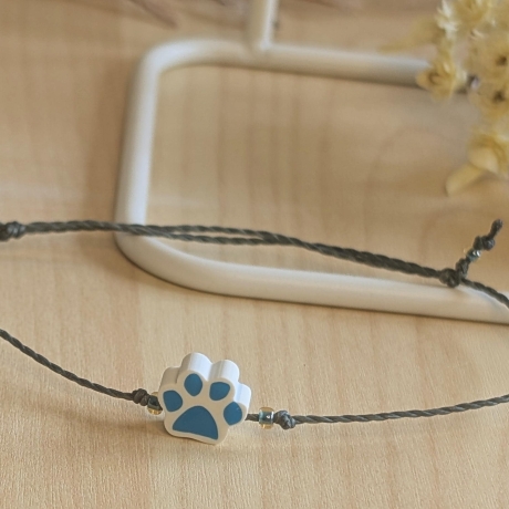 Pfoten Armband – verstellbares Armband mit Pfotenperle