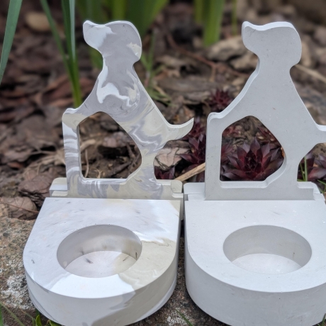 individueller Hunde- oder Pfoten-Kerzenhalter