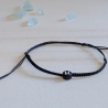 personalisiertes Armband Buchstabe | Schwarz, Weiß, Gold, Silber