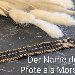 Pfoten Morsecode Armband personalisiert | Hundename