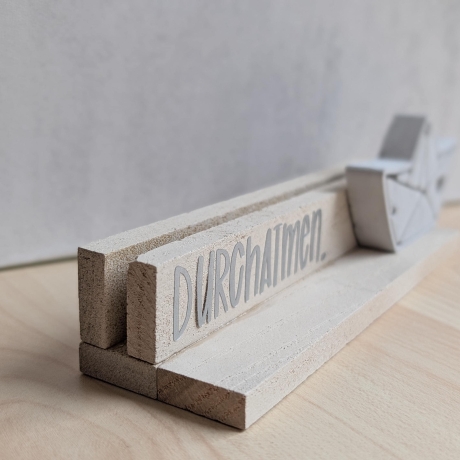 Fotoständer aus Holzklötzchen - individualisierbar