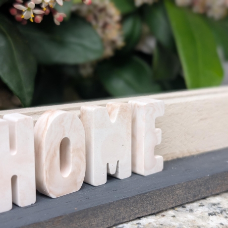 Fotoständer aus Holzklötzchen - individualisierbar