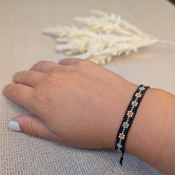 personalisiertes Armband mit floralem Muster | Wunschfarben