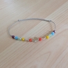 Regenbogen Armband mit Blumenperle – buntes Sommerarmband