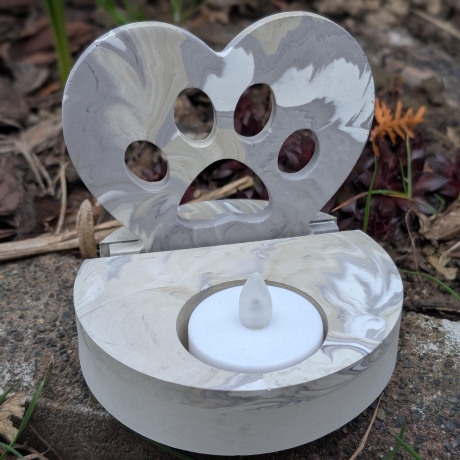 individueller Hunde- oder Pfoten-Kerzenhalter