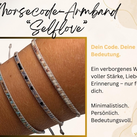 Morsecode Armband SELFLOVE | Handgemachtes Perlenarmband