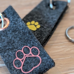 personalisierter Filz-Schlüsselanhänger klein