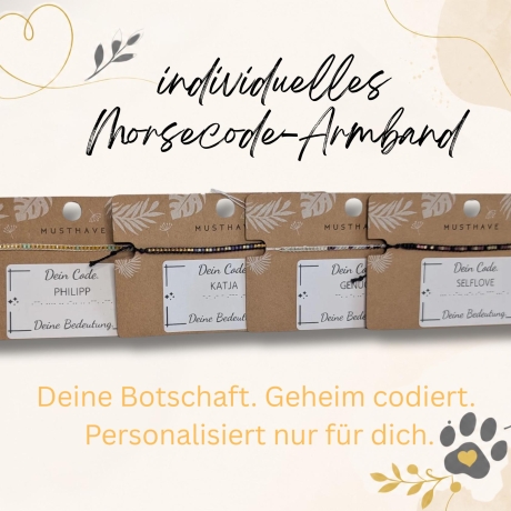 personalisiertes Morsecode-Armband | Schmuck in Wunschfarben