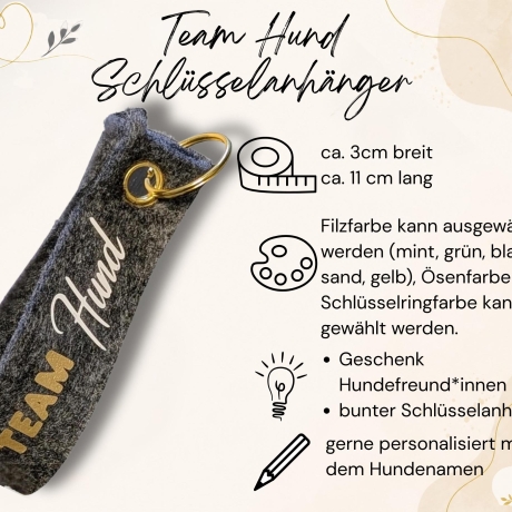 Schlüsselanhänger Team Hund personalisiert