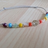 Regenbogen Armband mit Blumenperle – buntes Sommerarmband