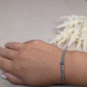 Makramee Armband mit Lavastein – schwarz, silber oder gold