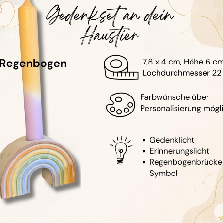 Gedenkdekoration Haustier | Regenbogenbrücke