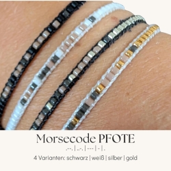 Morsecode Armband PFOTE | Hundeliebhaber Geschenk Pfote Armband