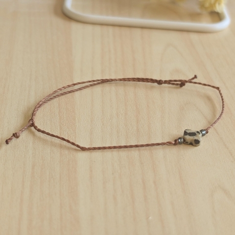 Jaspis Glücksklee Armband – Glücksbringer Symbol Armband