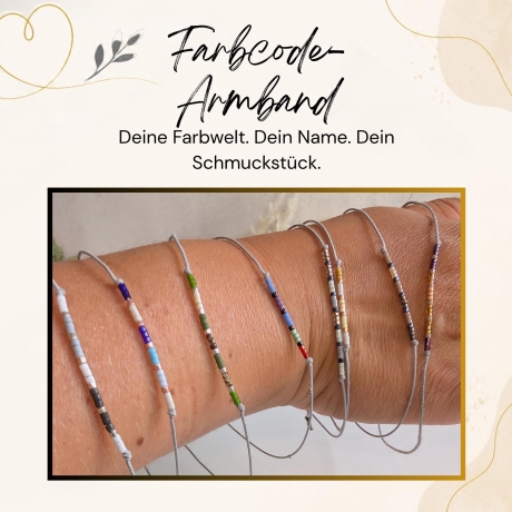 Farbcode Armband personalisiert | Individuell mit Wunschfarbwelt