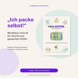 Packliste Kinder PDF | Koffer packen mit Bilder-Checkliste