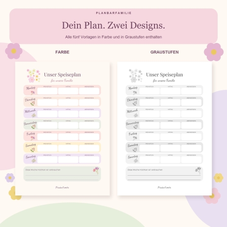 Essensplaner Familie PDF | Wochenplan & Einkaufsliste