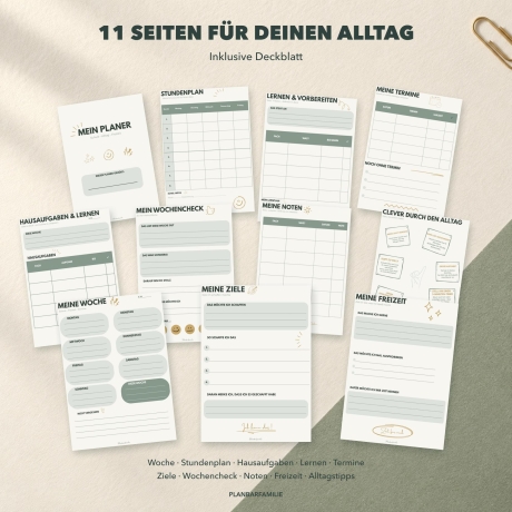 Schulplaner für Jugendliche | 4 Farben | DIN A5 PDF