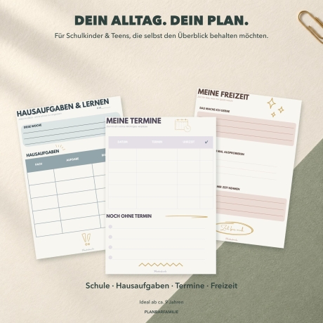 Schulplaner für Jugendliche | 4 Farben | DIN A5 PDF