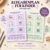 Aufgabenplan Kinder | 7 Seiten PDF | Grün & Lila