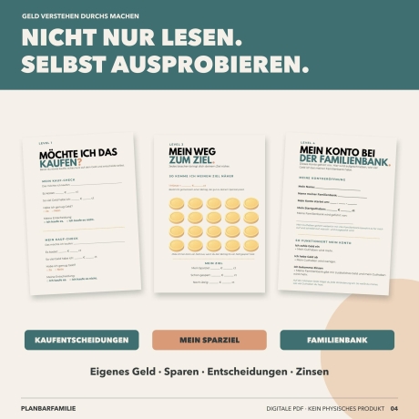 Finanzbuch für Kinder PDF | 8 Level Taschengeld & Sparen