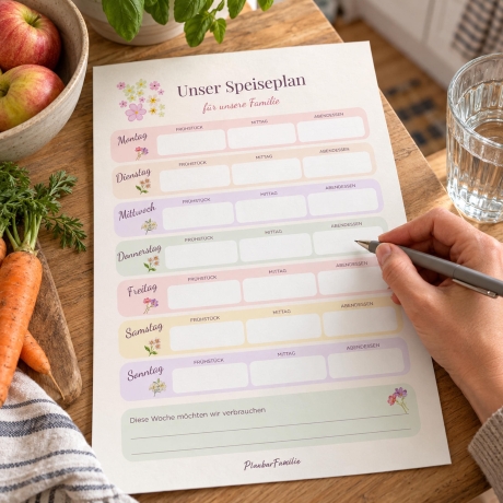 Essensplaner Familie PDF | Wochenplan & Einkaufsliste
