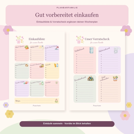 Essensplaner Familie PDF | Wochenplan & Einkaufsliste
