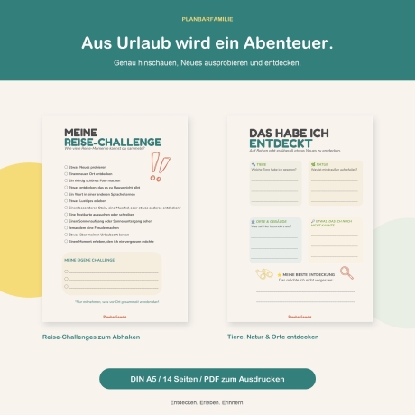 Reisetagebuch für Kinder PDF | Urlaubstagebuch zum Ausdrucken