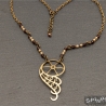 Ornament Halskette Bohemian Halsschmuck Medaillon handmade