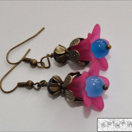 Blüten Ohrhänger – Ohrringe Blütenkelche Blumenschmuck handmade