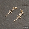 Kleine Schwert Ohrringe - Ohrstecker, Gothic, handmade