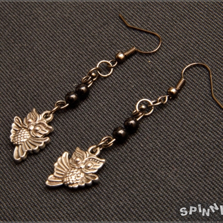 Eulen Ohrhänger Tierschmuck Eule Ohrringe handmade