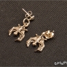 Fledermaus Ohrringe – Ohrstecker, filigran, Gothic, handmade