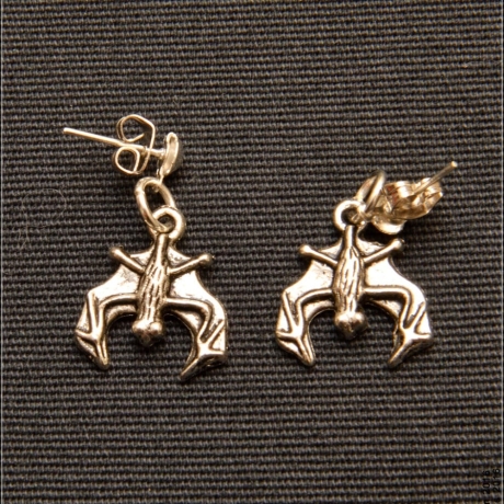 Fledermaus Ohrringe – Ohrstecker, filigran, Gothic, handmade