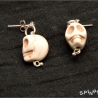 Gothic Schädel Ohrringe Ohrstecker Dunkel Romantik handmade
