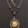  Gothic-Kamee-Kette „Medusa Skull“ -  Medaillon Schädel Mystik 