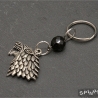 Wolfskopf Schlüsselanhänger -  Wolf, filigran, handmade, Metall