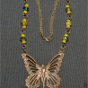 Feen-Göttin Halskette Messing Czech Beads Fantasy handmade