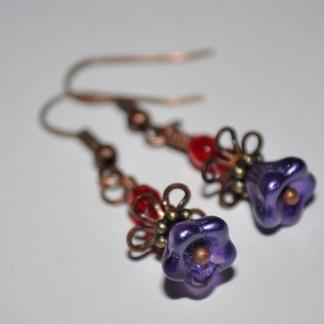 Glasblüten Ohrhänger – Ohrringe Naturliebhaber handmade 
