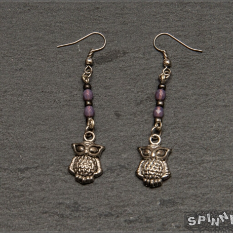 Eulen Ohrringe – Ohrhänger Tierschmuck Eule Heiden Vögel handmade