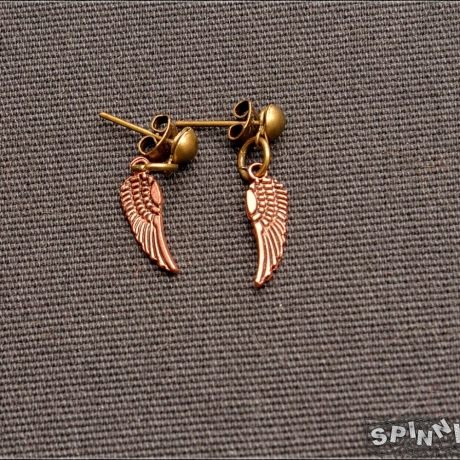 Flügel Ohrringe Ohrstecker filigran Metall handmade