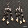 Gothic Totenköpfe Ohrringe – Ohrschmuck Dunkel Romantik handmade