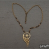 Ornament Halskette Bohemian Halsschmuck Medaillon handmade