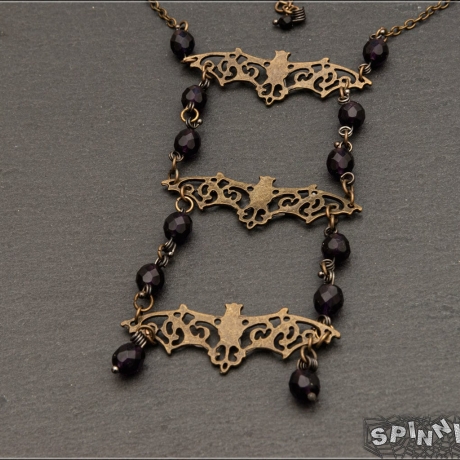 Fledermäuse Halskette Fledermaus Gothic Dunkelromantik  handmade