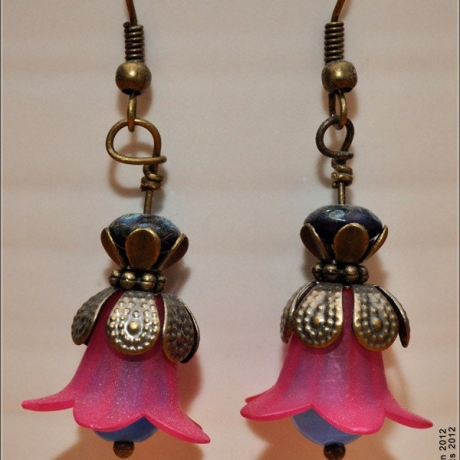 Blüten Ohrhänger – Ohrringe Blütenkelche Blumenschmuck handmade