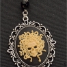  Gothic-Kamee-Kette „Medusa Skull“ -  Medaillon Schädel Mystik 