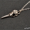 Gothic Vogel Schädel Halskette – Gliederkette, filgran, handmade